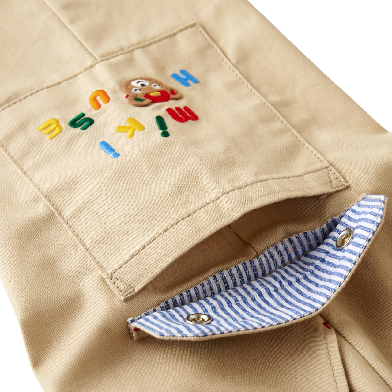 Pucchi Embroidered Twill Cargo Trousers