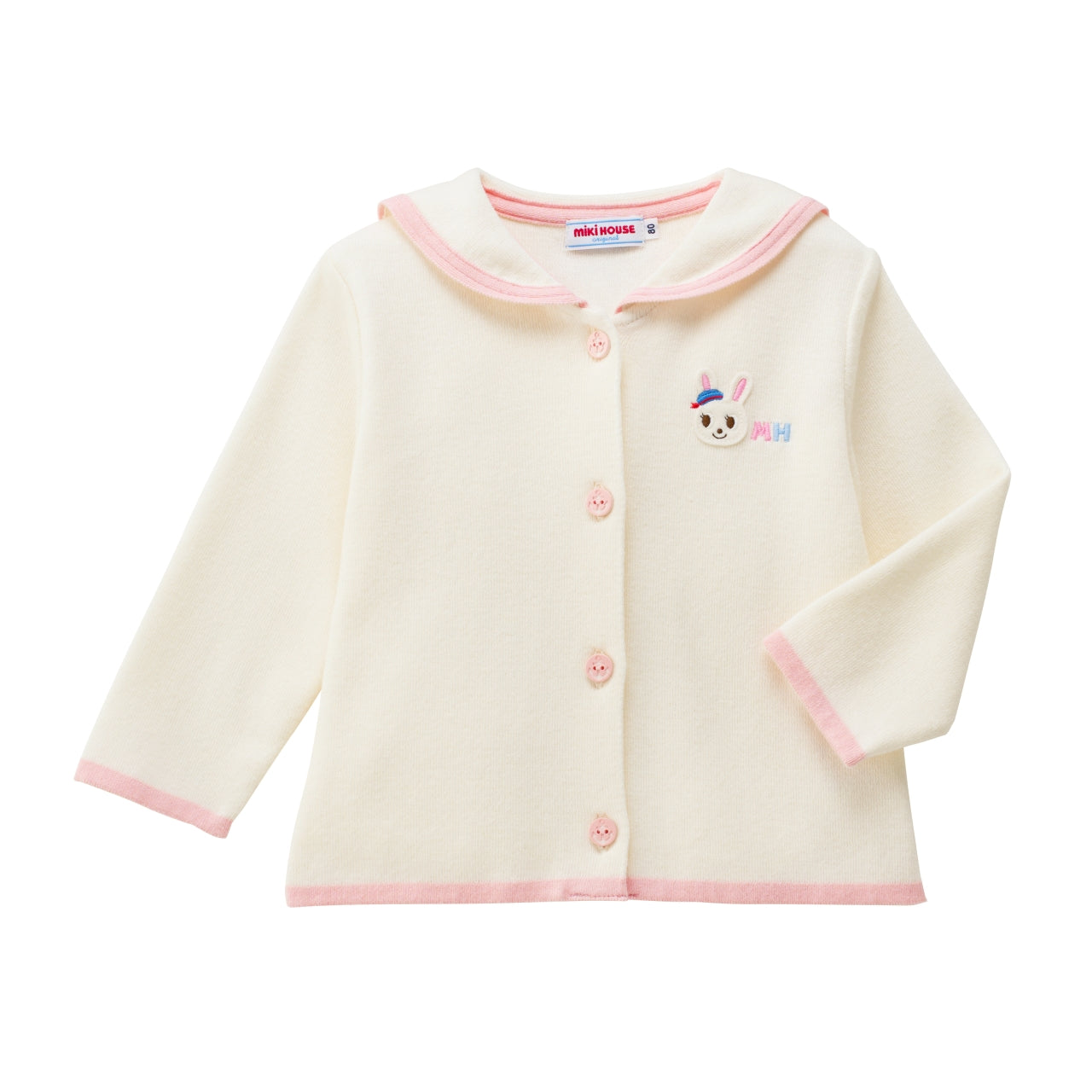 Marine Collection Sailor Collar Cotton Knit Cardigan