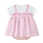 Usako Gingham Check Layered Shortall