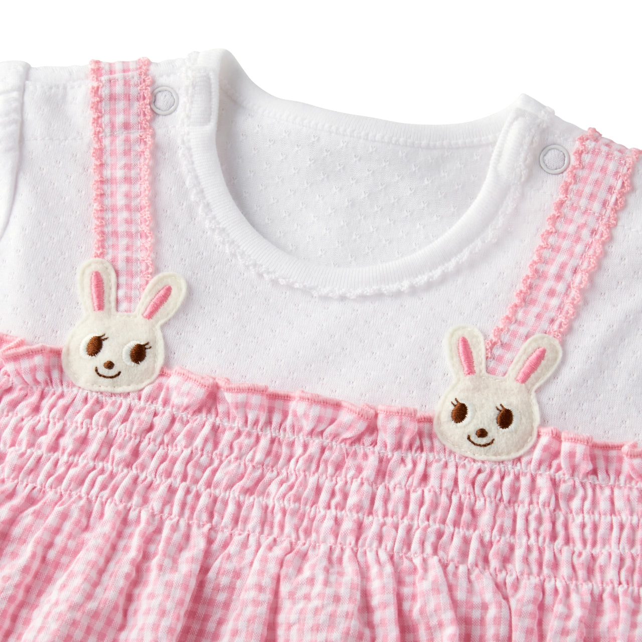 Usako Gingham Check Layered Shortall