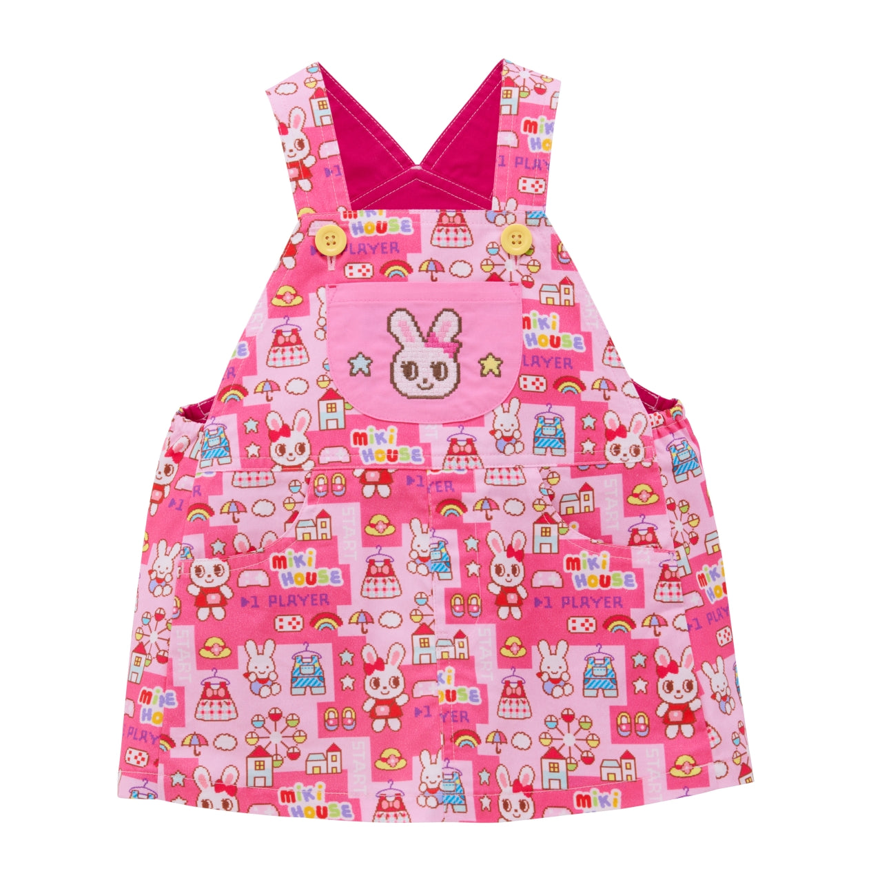 Retro Game Print Jumper Dress