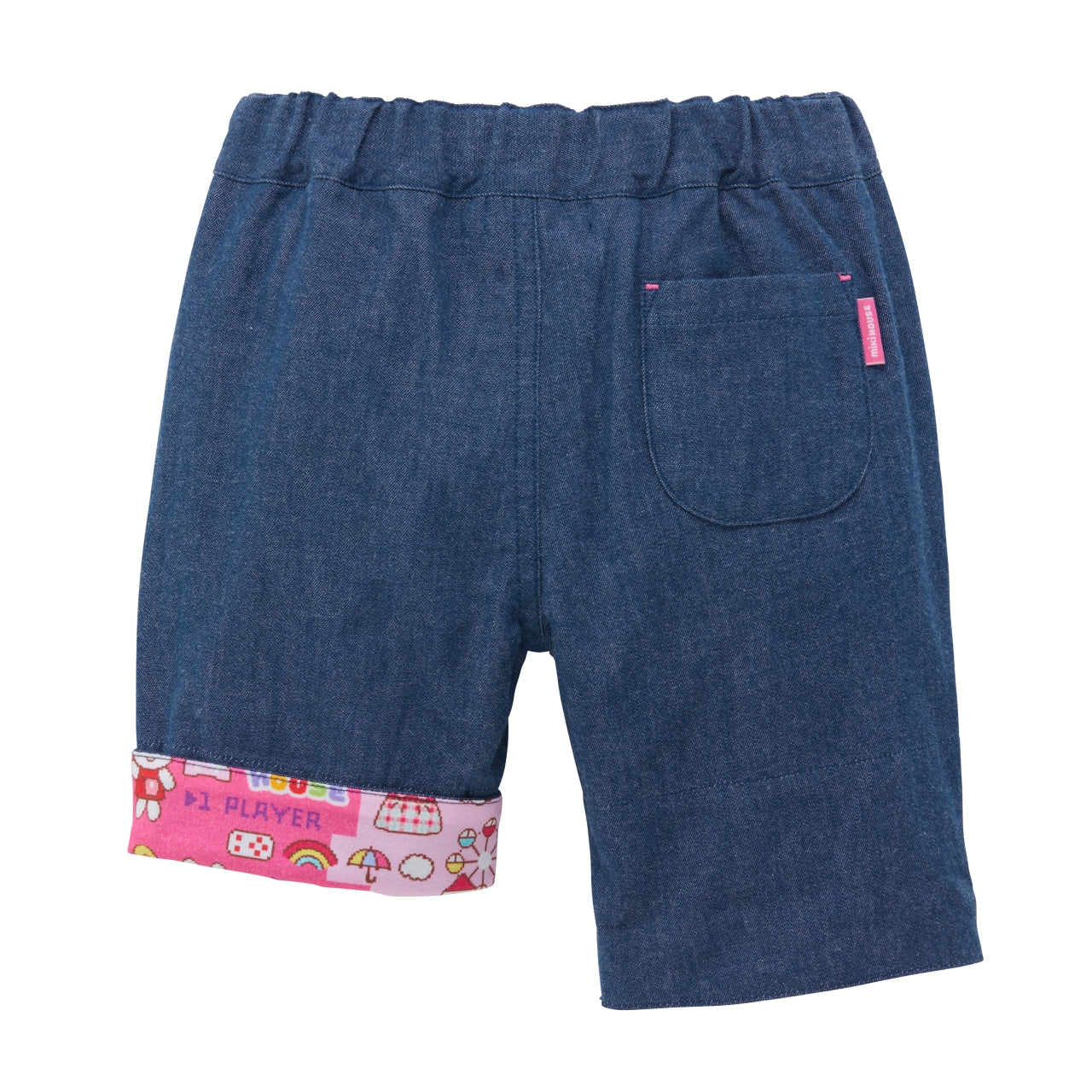 Retro Game Denim-Style Shorts