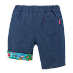 Retro Game Denim-Style Shorts