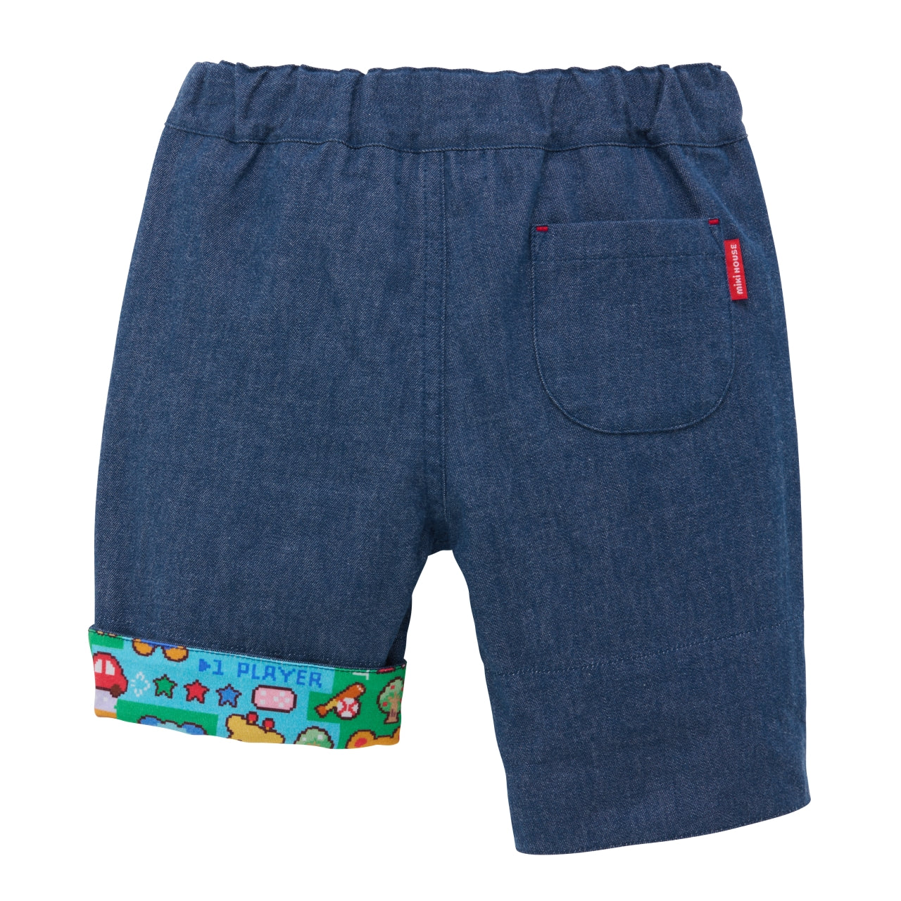 Retro Game Denim-Style Shorts