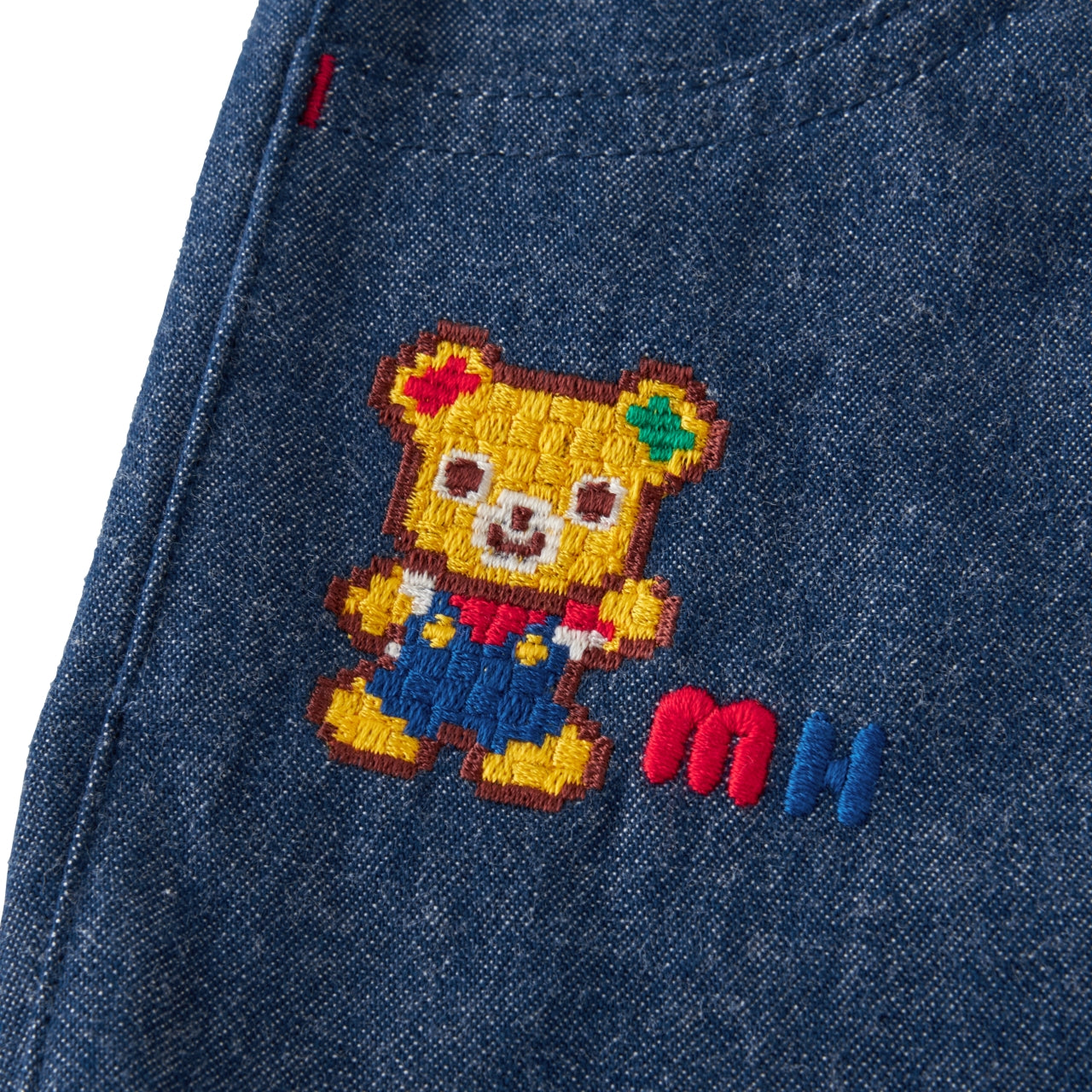 Retro Game Denim-Style Shorts