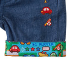 Retro Game Denim-Style Shorts