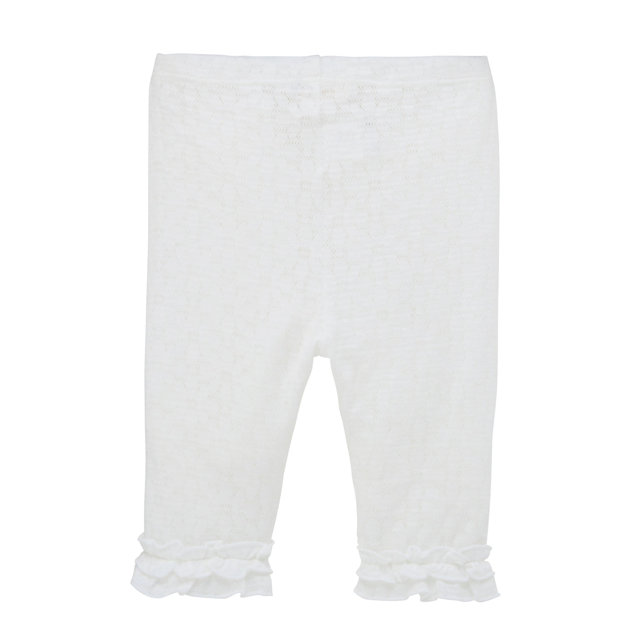 Airy Breeze Mesh Jacquard Ruffled Capris