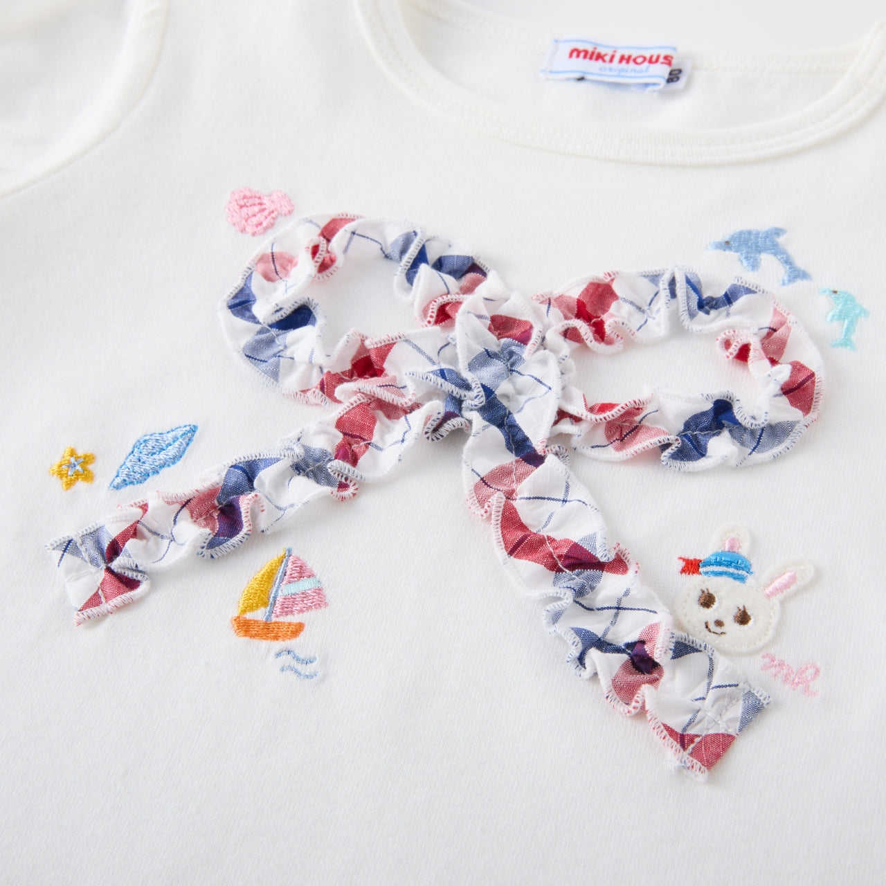 Marine Usako Bow Appliqué Tee