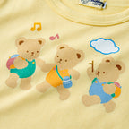 Bear Trio Nursery Walk Cotton Tee - Ivory