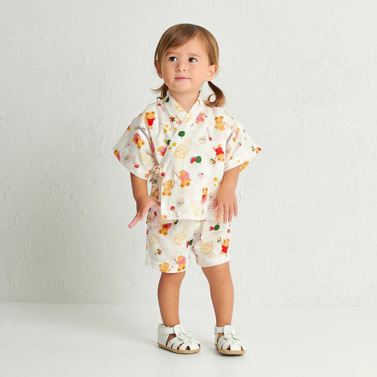 MIKI HOUSE Bear Two-Piece Kimono