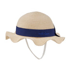 Elegant Straw-Style Ribbon Hat