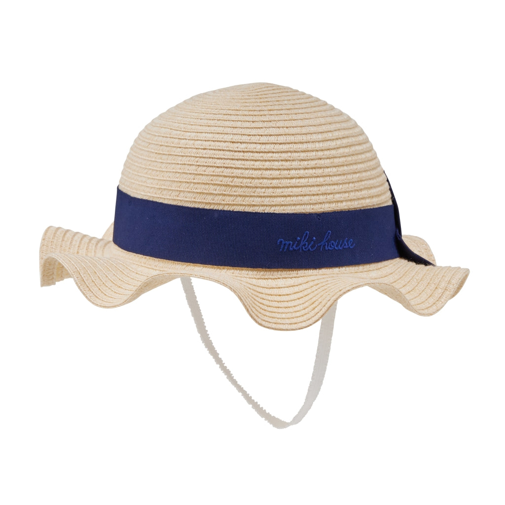 Elegant Straw-Style Ribbon Hat