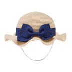 Elegant Straw-Style Ribbon Hat