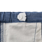 Usako Retro Game Frill-Hem Denim Trousers