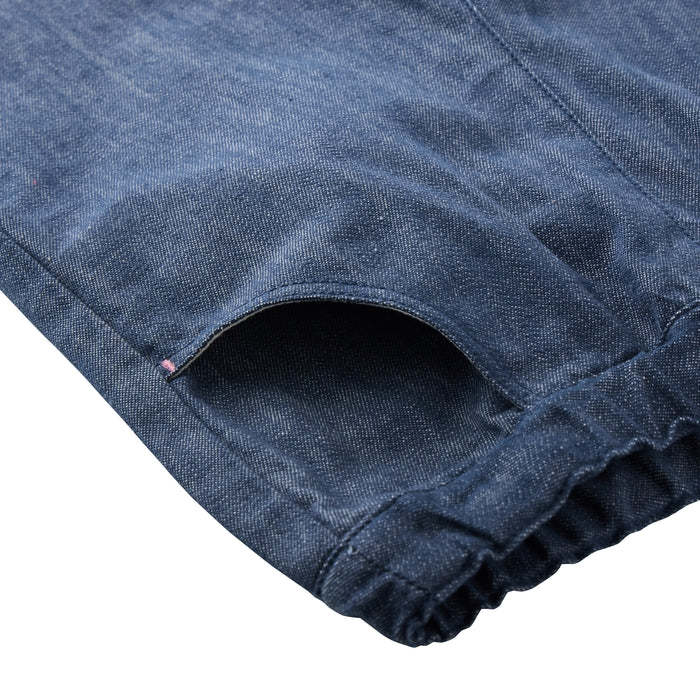 Usako Retro Game Frill-Hem Denim Trousers