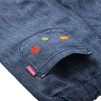 Usako Retro Game Frill-Hem Denim Trousers