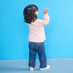 Usako Retro Game Frill-Hem Denim Trousers