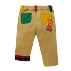 Friendly Animal Motif Trousers with Embroidery