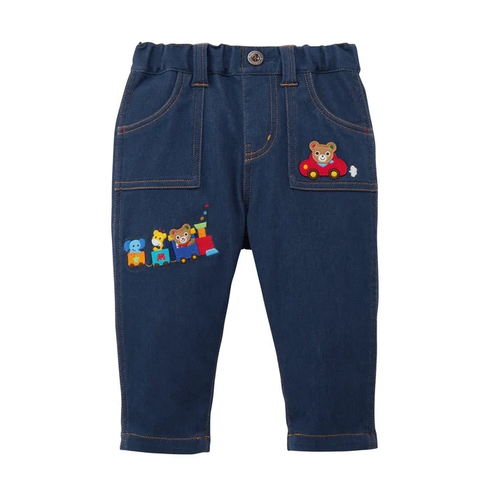 Pucchi & Friends Vehicle Appliqué Stretch Trousers