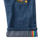 Robot Pucchi Retro Game Denim Trousers