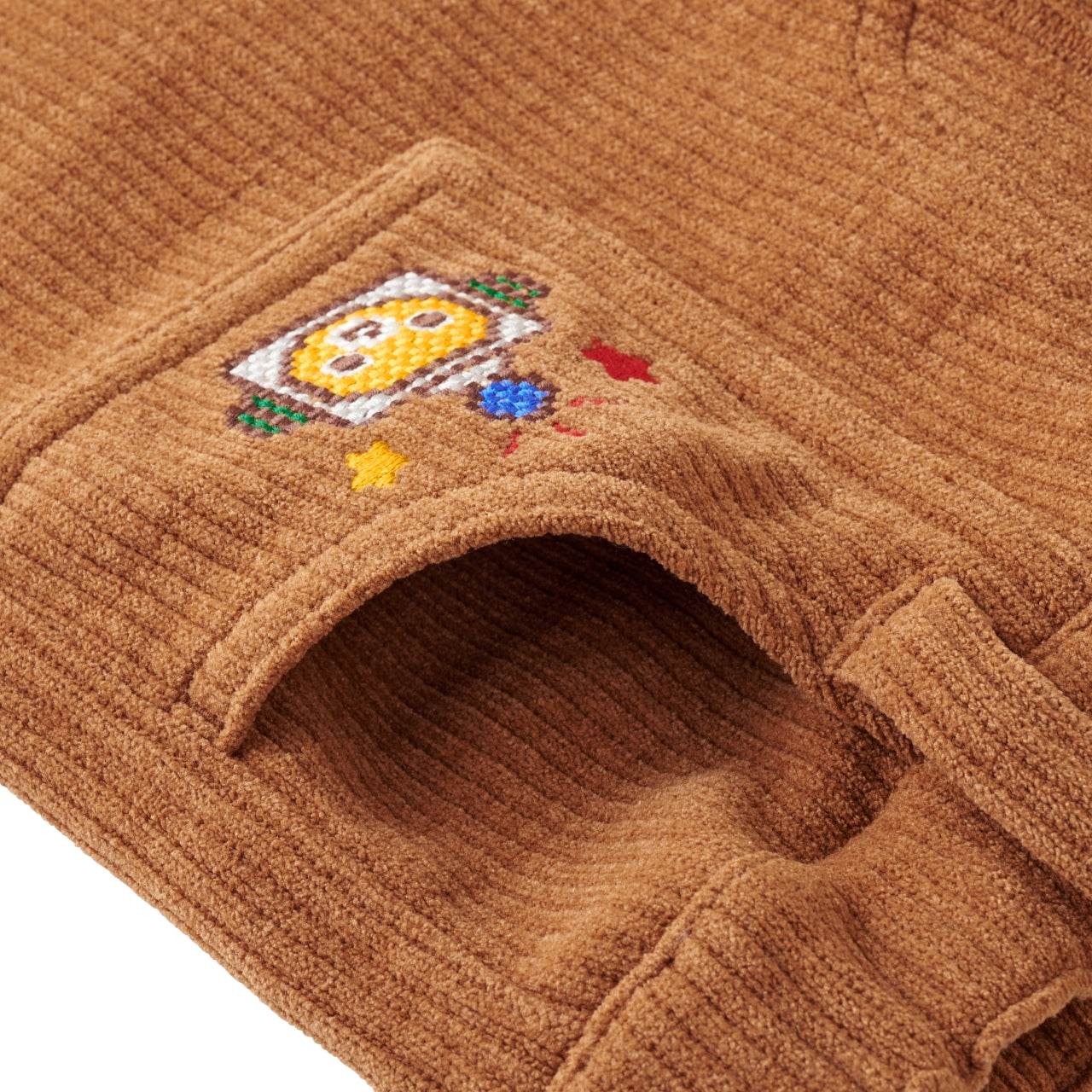 Retro Game Pucchi Knit Corduroy Trousers