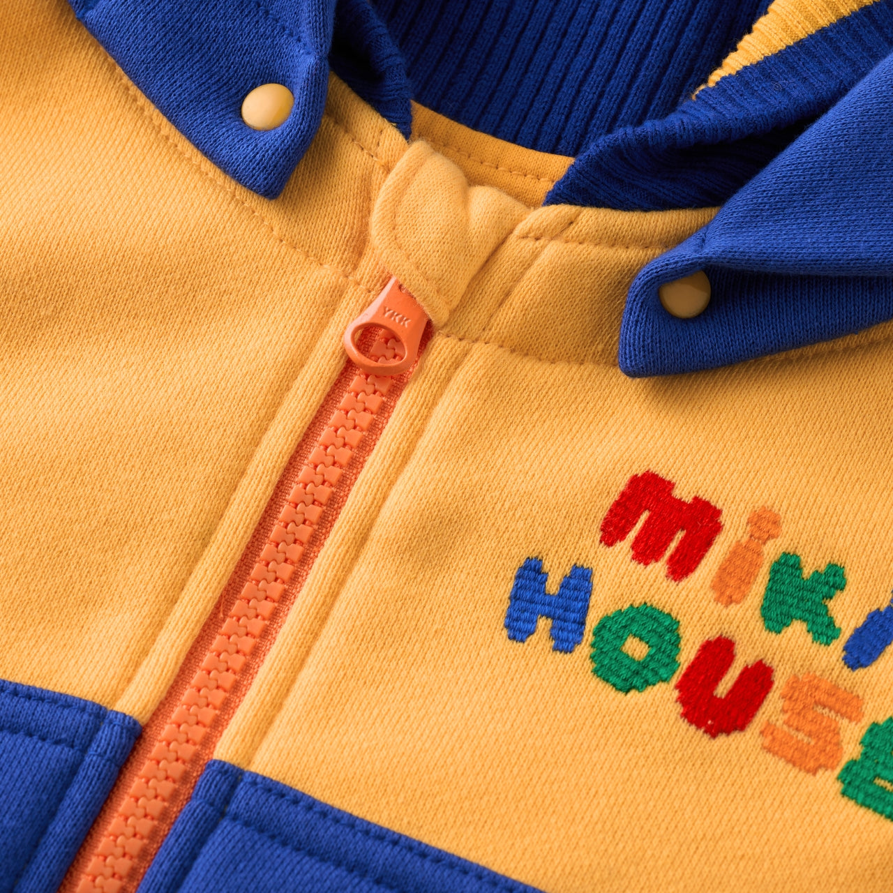 Retro Game Pixel Embroidery Colour-Block Hoodie