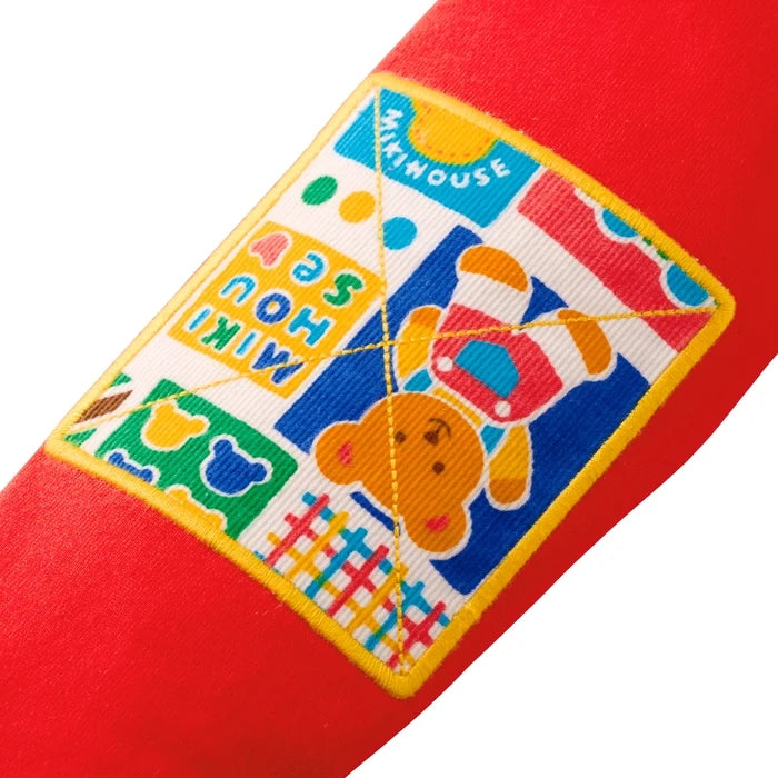 Colourful Bear Long-Sleeved T-Shirt with Corduroy Elbow Patches