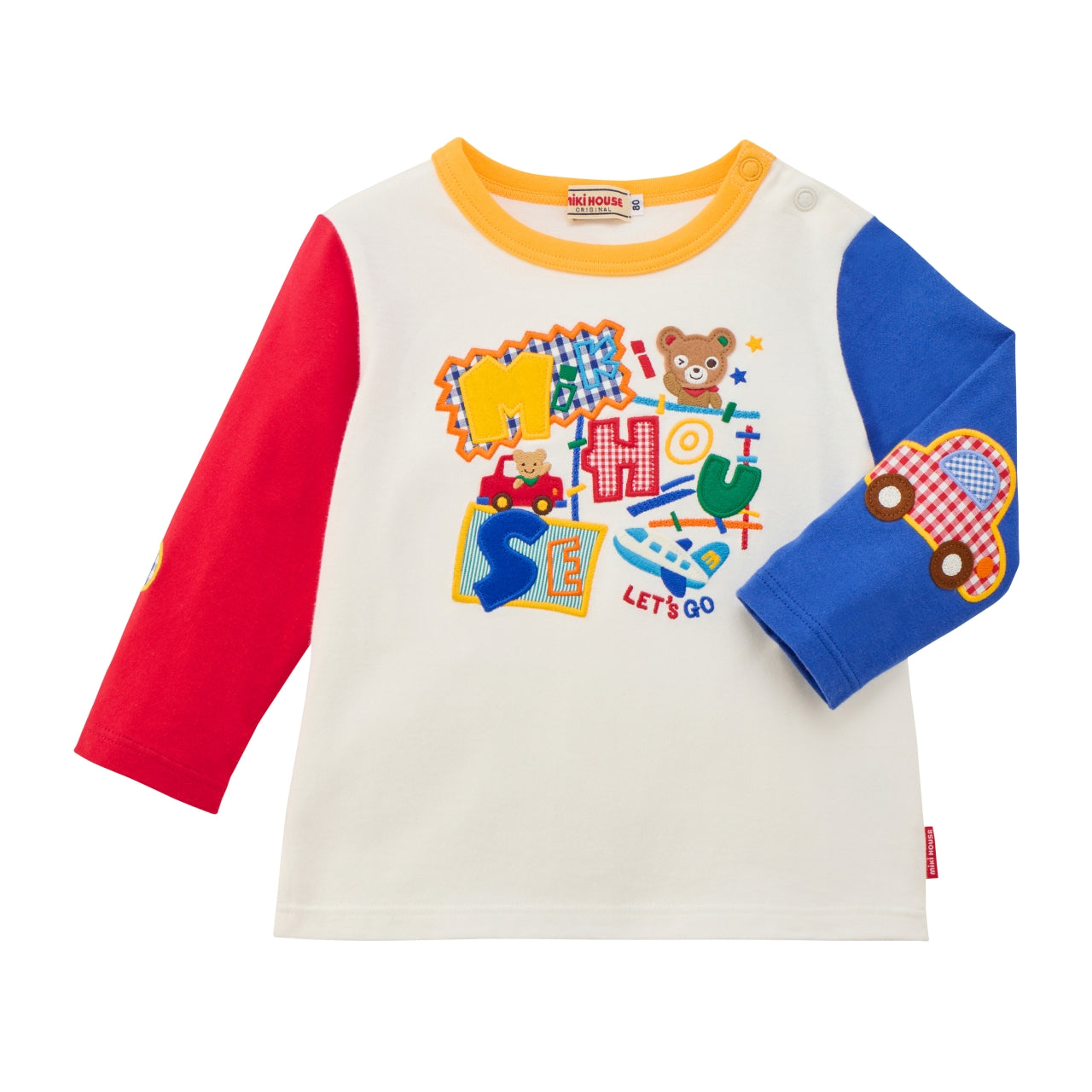 Pucchi Car Motif Long-Sleeved T-Shirt