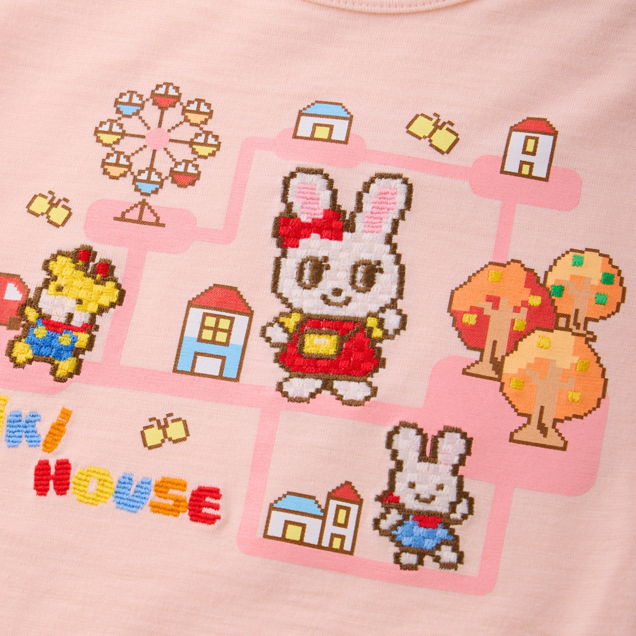 Retro Game Frill-Cuff Long-Sleeved T-Shirt