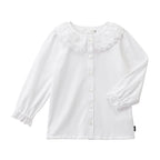 Lace Collar Long-Sleeve Blouse