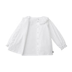 Lace Collar Long-Sleeve Blouse