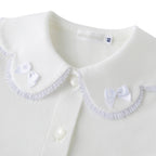 Elegant White Blouse with Delicate Lace Details