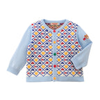 Car & Bear Monogram Wool-Blend Cardigan