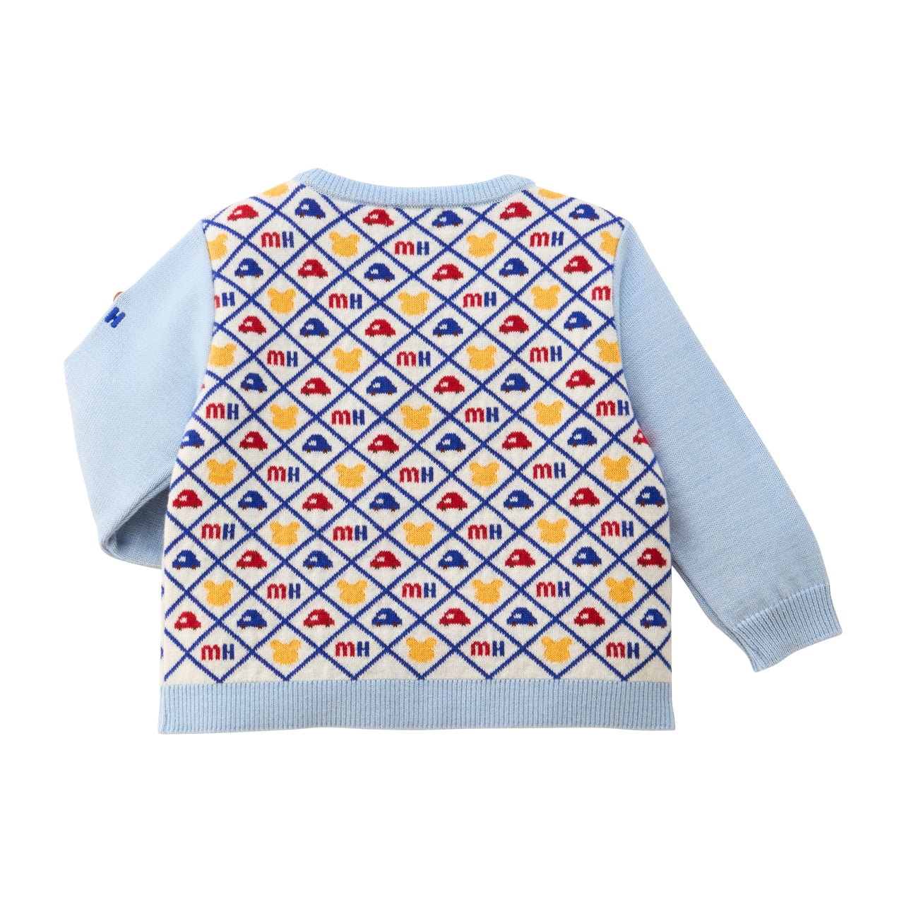 Car & Bear Monogram Wool-Blend Cardigan