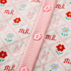Rabbit & Flower Monogram Wool-Blend Cardigan