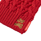 MIKI HOUSE Bear Cable Knit Scarf