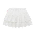 Chieco Saku Lucky Clover Eyelet Tiered Skirt