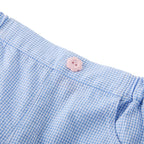 Chieco Saku Dewdrop Jewels Seersucker Ruffled Trousers