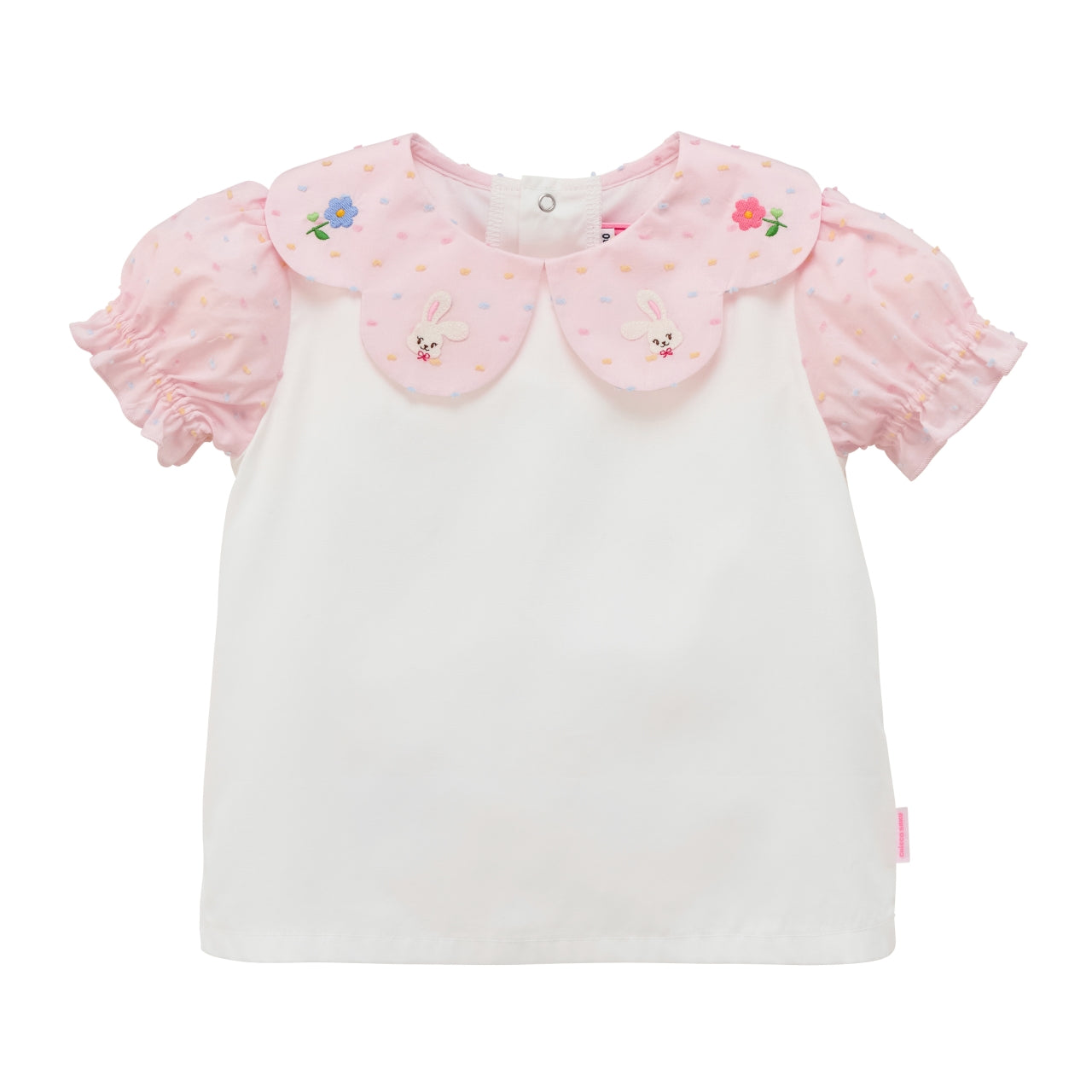 Chieco Saku Dewdrop Jewels Petal Collar Blouse