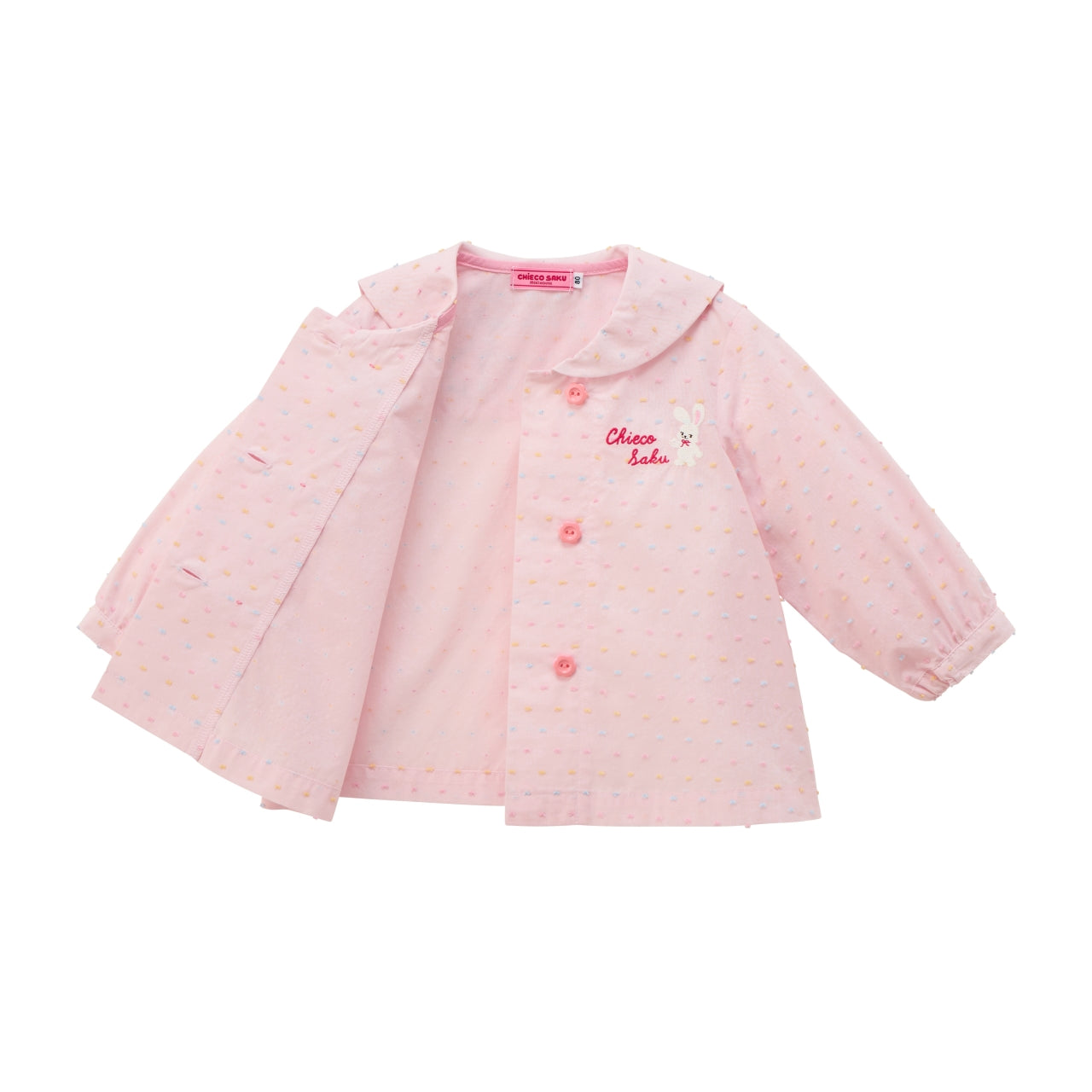 Chieco Saku Dewdrop Jewels Sailor Collar Cardigan