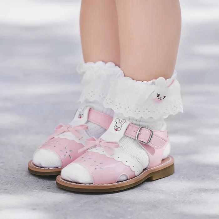 Chieco Saku Clover Eyelet Lace Socks