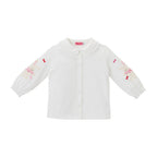 Chieco's Lace-Trimmed Cotton Blouse
