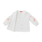 Chieco's Lace-Trimmed Cotton Blouse