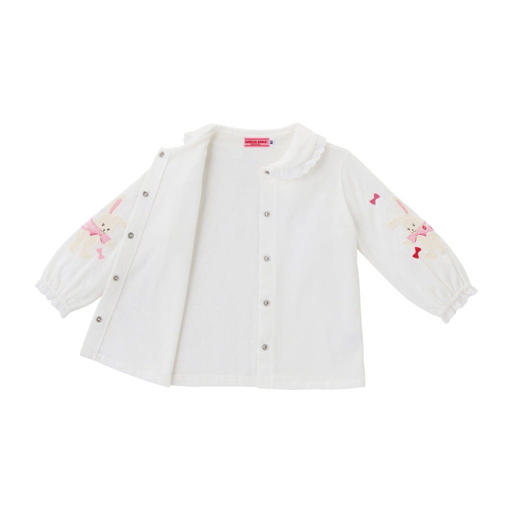 Chieco's Lace-Trimmed Cotton Blouse