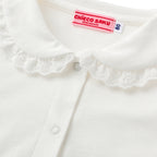 Chieco's Lace-Trimmed Cotton Blouse
