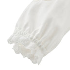 Chieco's Lace-Trimmed Cotton Blouse