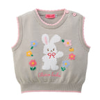 Chieco Saku Season Colour Grey Intarsia Knitted Vest