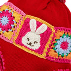 Joyful Patchwork Blossom Knit Hat