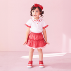 Chieco's Floral Checkered Summer Blouse