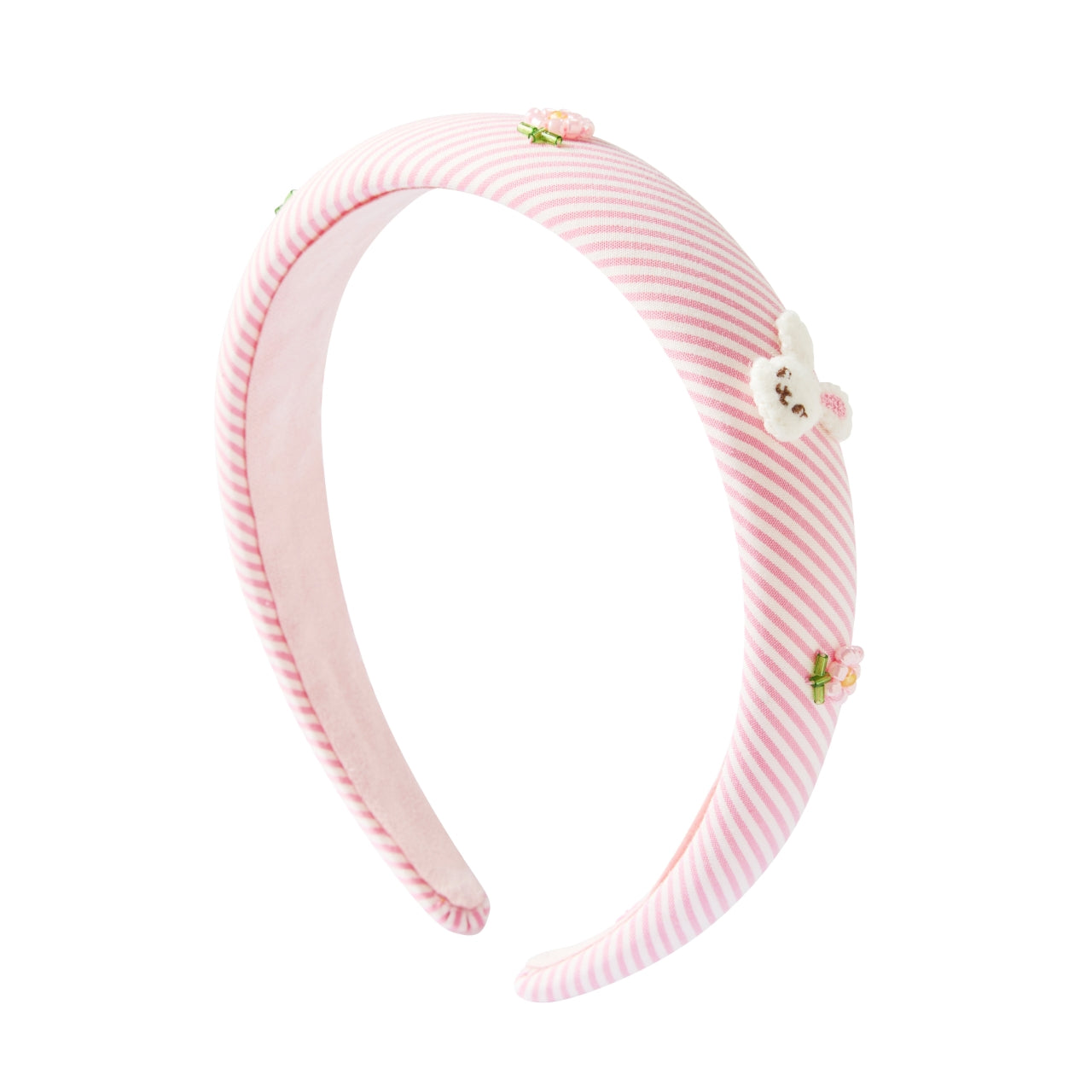 Chieco Saku Crystal Bead Collection Wide Striped Headband